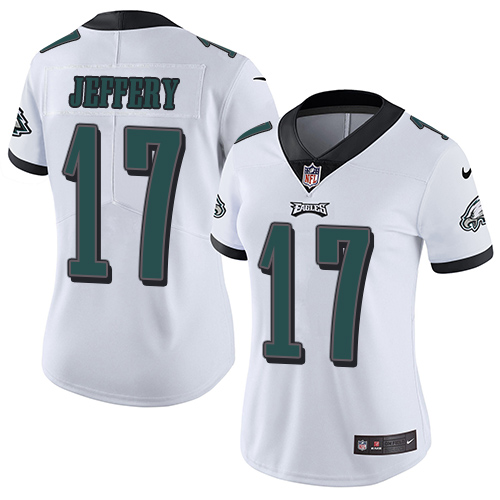 Nike Eagles #17 Alshon Jeffery White Women's Stitched NFL Vapor Untouchable Limited Jersey